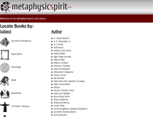 Tablet Screenshot of metaphysicspirit.com